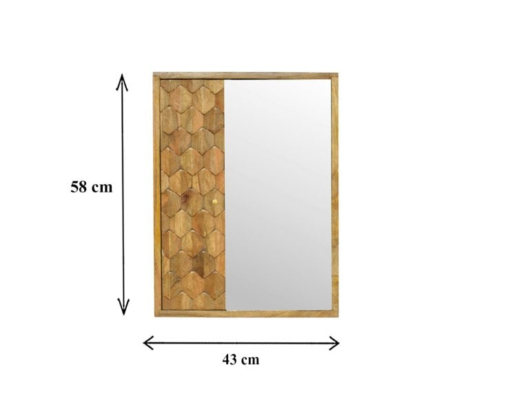 Artisan Furniture Pineapple Carved Mirror Cabinet