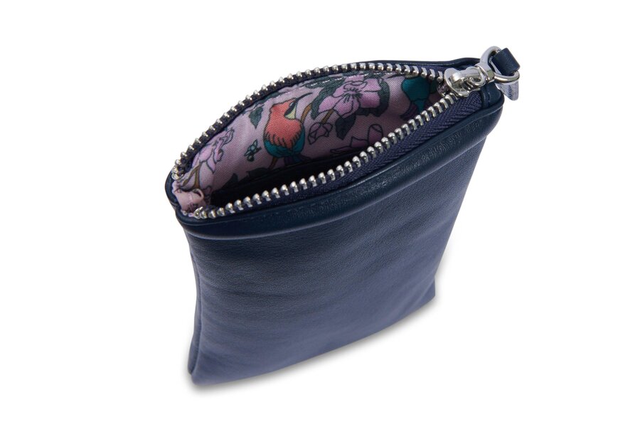 SADDLER "Mabel" Zip Top Real Leather Glasses Case with Card Holder (Gift Boxed)