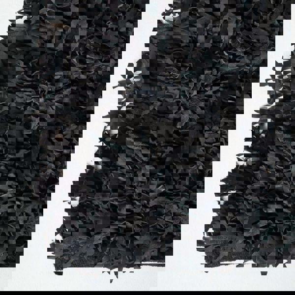 HOMESCAPES Dallas Leather Shaggy Rug