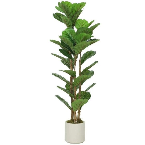 120cm Artificial Fiddle Leaf Fig Tree - Green