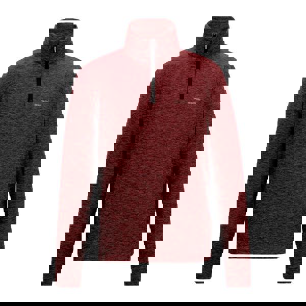 Regatta Mens Thompson Marl Half Zip Fleece Jacket - Dark Maroon