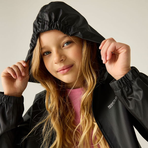 Regatta Great Outdoors Childrens/Kids Stormbreak Waterproof Jacket - Black