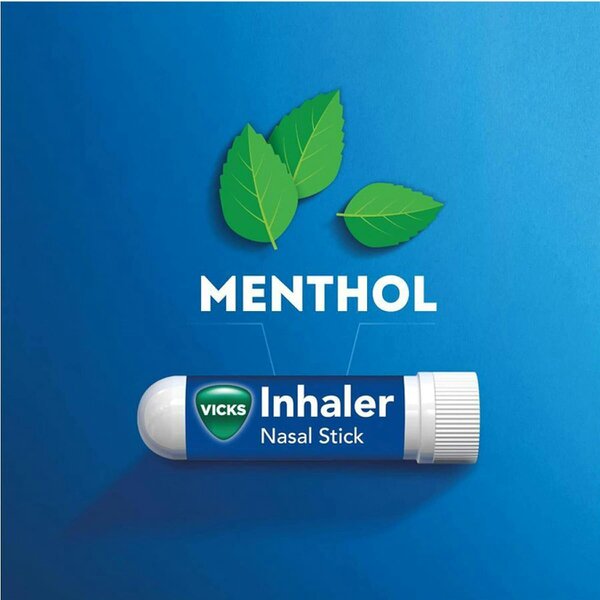 Vicks Inhaler Nasal Sticks for Temporary Blocked Nose Relief, 3 x 0.5ml