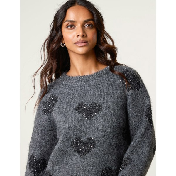 Blue Vanilla Jumper With Sparkly Hearts