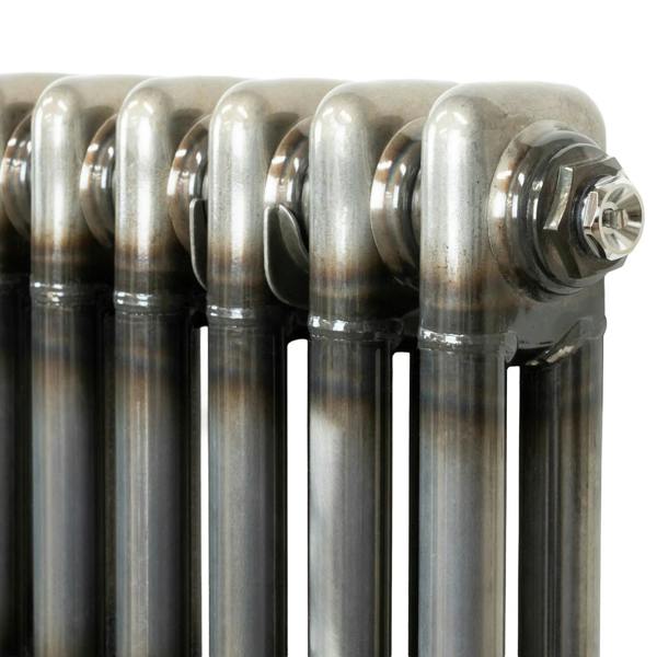 Monstershop Traditional 2 Column Radiator - 600 x 1460mm - Raw Metal