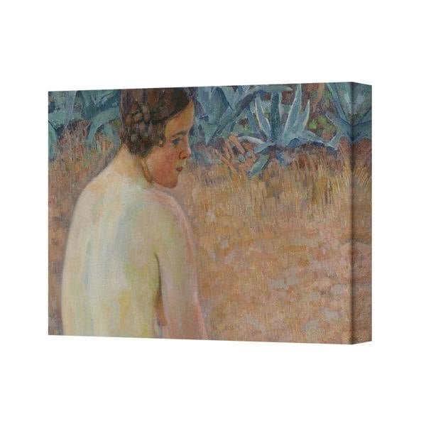 Benjamin Tate Design Contemporary Canvas Art Print Woman In Field With Deep Wooden Frame