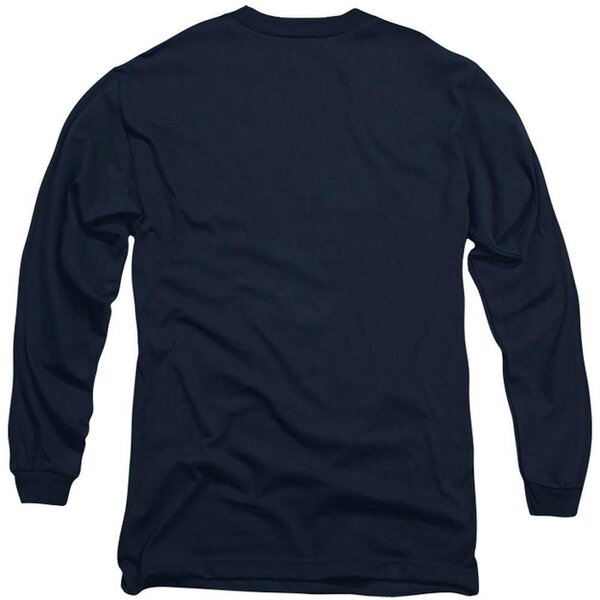 K-Pop Demon Hunters Unisex Adult Huntr/X Pastel Logo Long-Sleeved T-Shirt - Navy