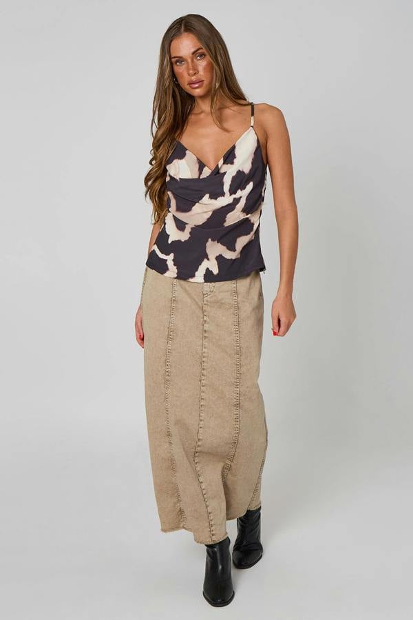 Urban Bliss Tort-Detail Cowl Neck Camisole