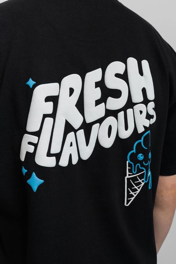 Fresh Couture Fresh Flavours T-Shirt - Black/Blue