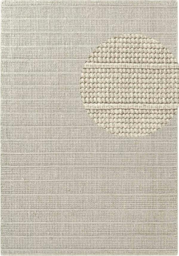 Camden Wool Parker Rug Natural White, hand-woven, ideal for every room.