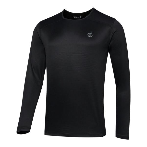 Dare 2B Mens Ventura Grid Crew Neck Fleece Top - Black - 