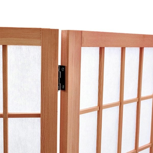 3-Panel Solid Wood Folding Room Divider Screen Coffee Living and Home