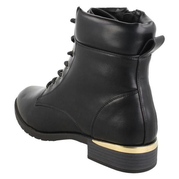 Spot On Ladies Spot On Mid Heel Ankle Boot F51198