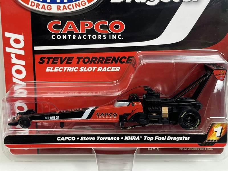 Auto World Slot Cars CAPCO Steve Torrence NHRA Top Fuel Dragster HO Scale Slot Car SC370-1