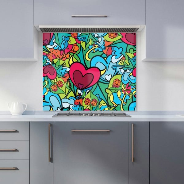 Warren Reed - Designer Hippie Psychedelic Pattern Kitchen Splashback