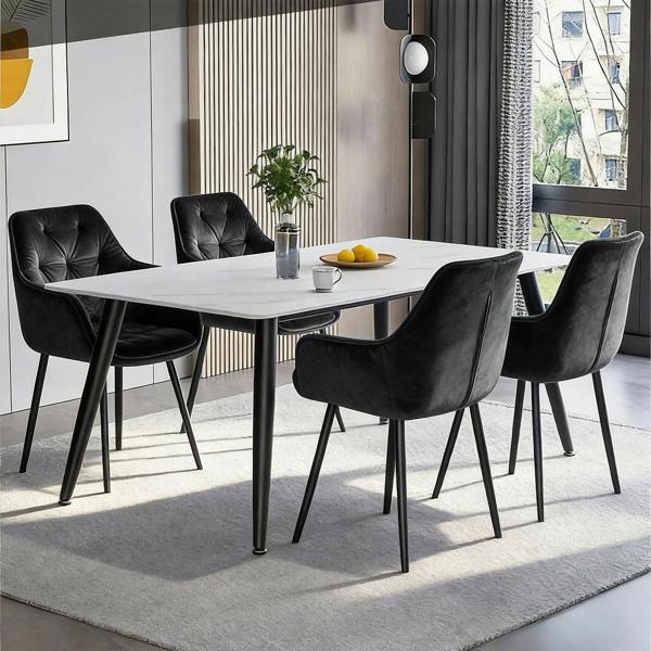 Groundlevel Set of 2 Velvet Upholstered Dining Chairs