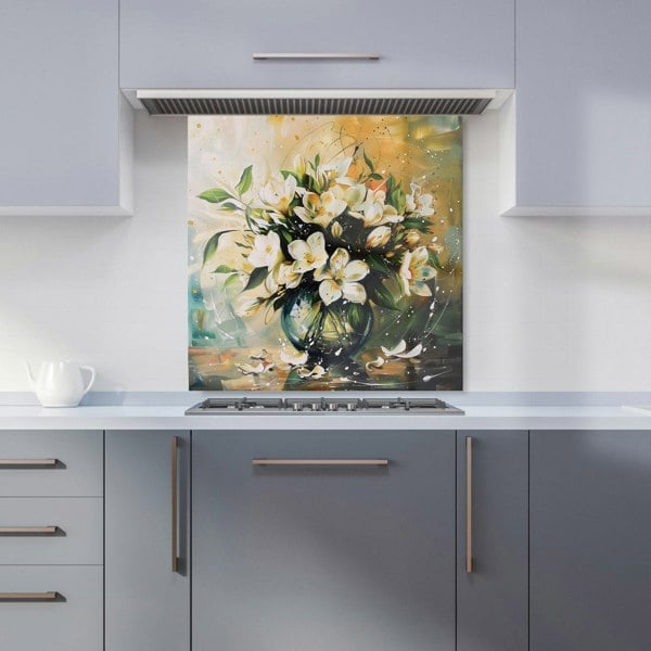Warren Reed - Designer Elegant Jasmine Bloom Splash Kitchen Splashback