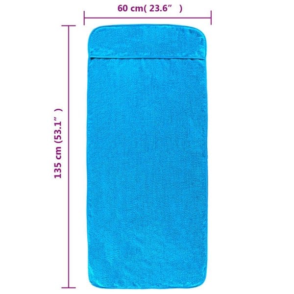 Berkfield Beach Towels 6 pcs Turquoise 60x135 cm Fabric 400 GSM