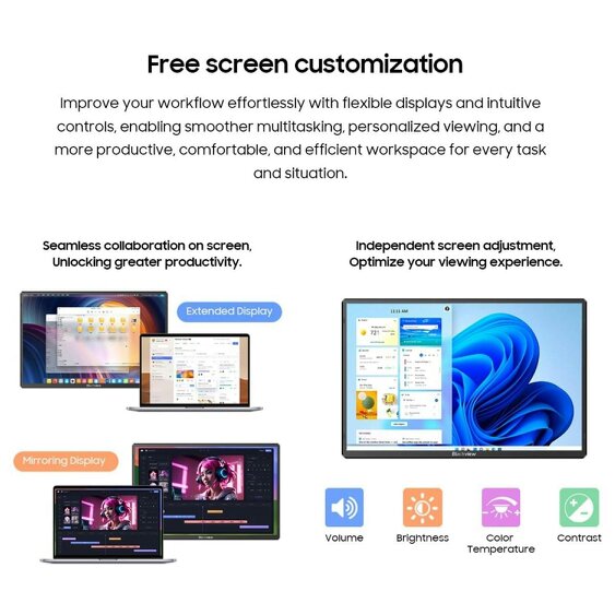 Blackview Table 9 16" FHD 360° Portable Laptop Monitor