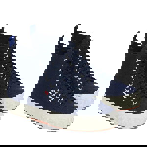 Superga Unisex Adult 2750 Cotton Mid Cut High Tops - Navy/Spectrum Blue/Avorio