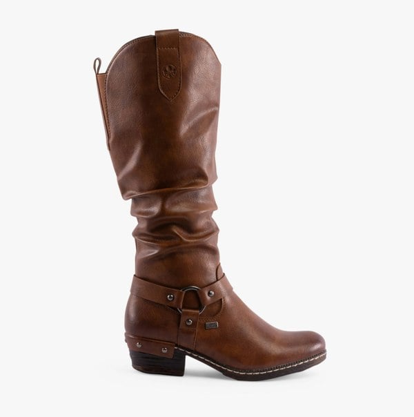 Rieker Western Womens Knee-High Boots - Brown (93670-24)