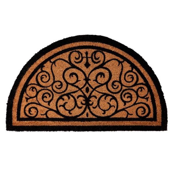 Groundsman Half Moon Coir Mat - Brown/Black - 