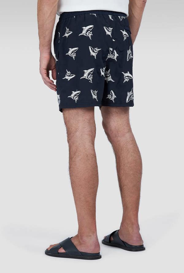Paul & Shark Men's Shark Pattern Swim Shorts