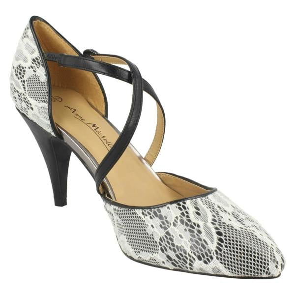 Anne Michelle Ladies Anne Michelle Pointed Toe Court Shoes