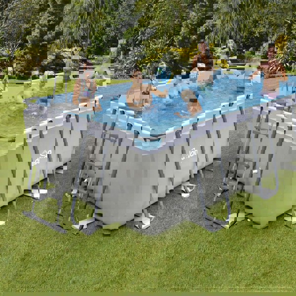 5.5x3m Premium Garden Swimming Pool Pump & Accessories Set 99cm Deep Kids Paddle - LoopsDirect