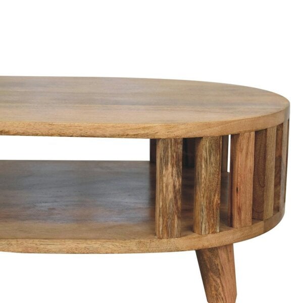 Wyld Haus Varenna Natural Mango Wood Slatted Coffee Table