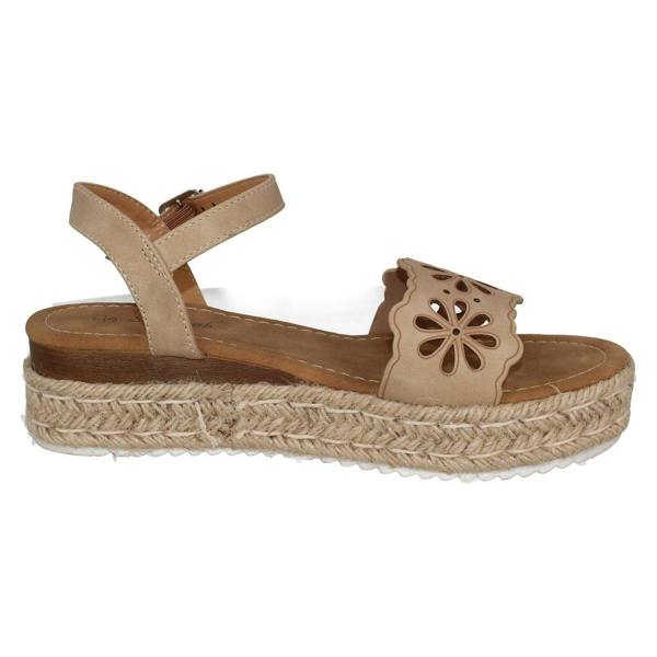 Savannah Ladies Savannah Mid Wedge Heel Wide Fit Sandals F12041