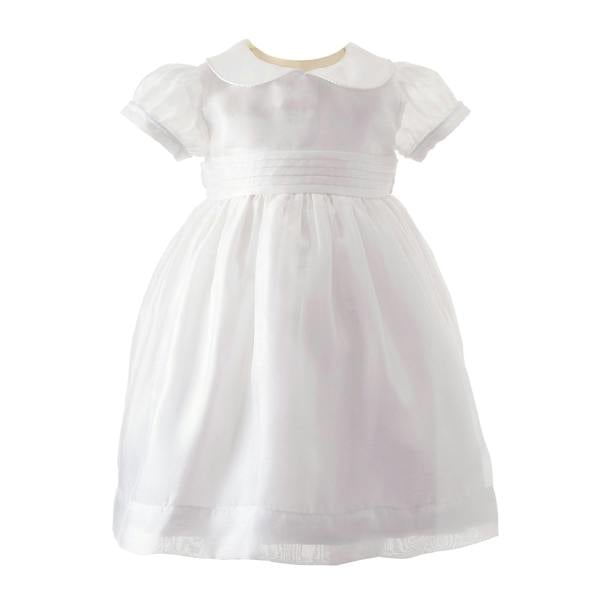 Rachel Riley Ivory Organza Pintuck Dress