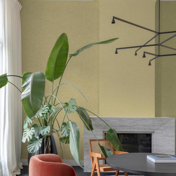 Grandeco Boutique Mysore Twill Plain Fabric Luxury Weight Embossed Wallpaper, Khaki Green