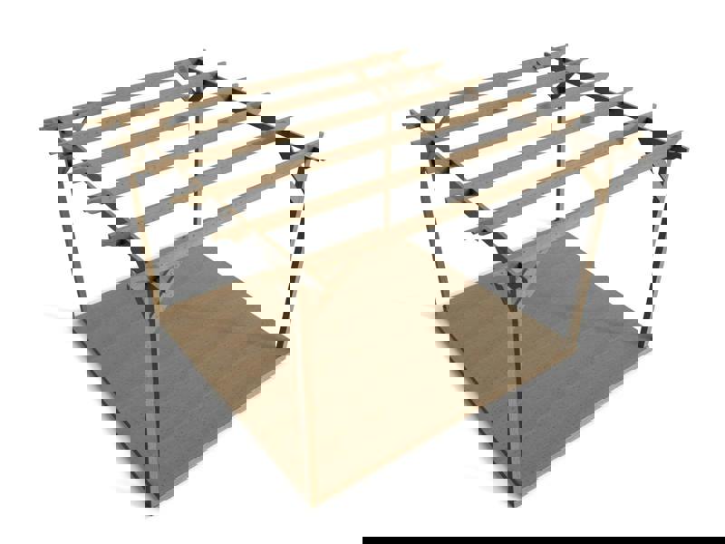 Arbor Garden Solutions Sculpted Wooden Pergola and Decking Kit