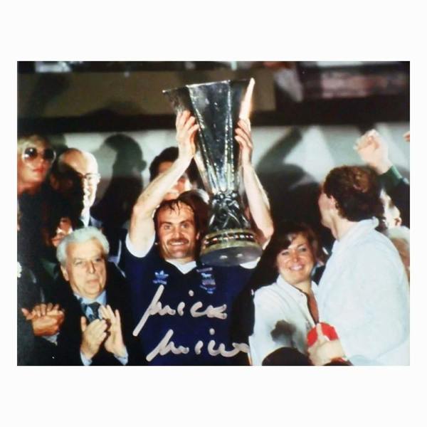 Mick Mills signed UEFA Cup Final photo — Standard Framing