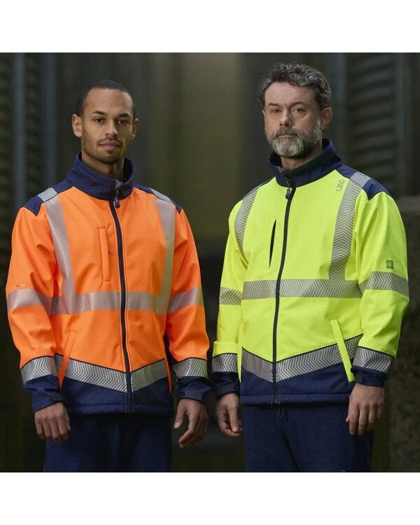 Leo Workwear Bowden EcoViz Softshell Jacket