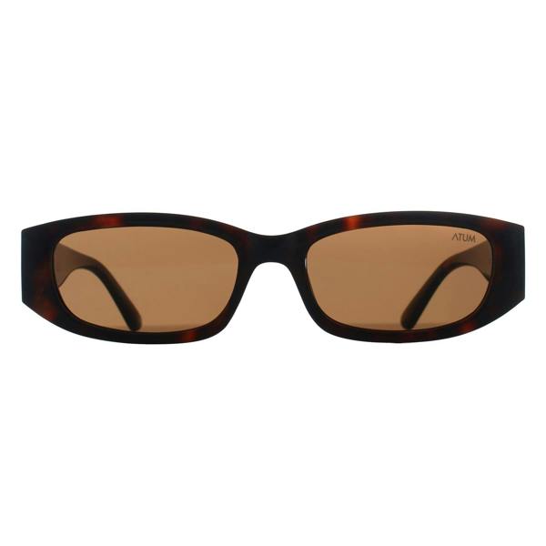 Atum Rectangle Womens Havana Brown Nyctra Sunglasses