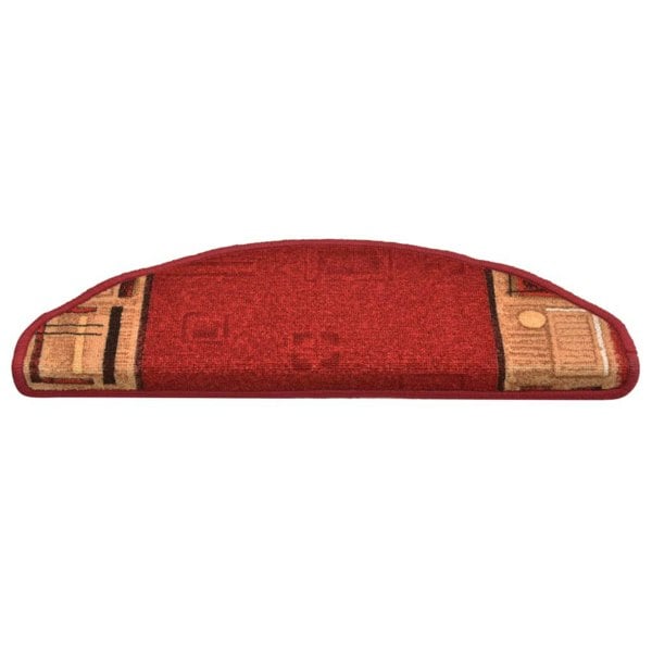 Berkfield Stair Mats Self-adhesive 10 pcs 65x21x4 cm Red