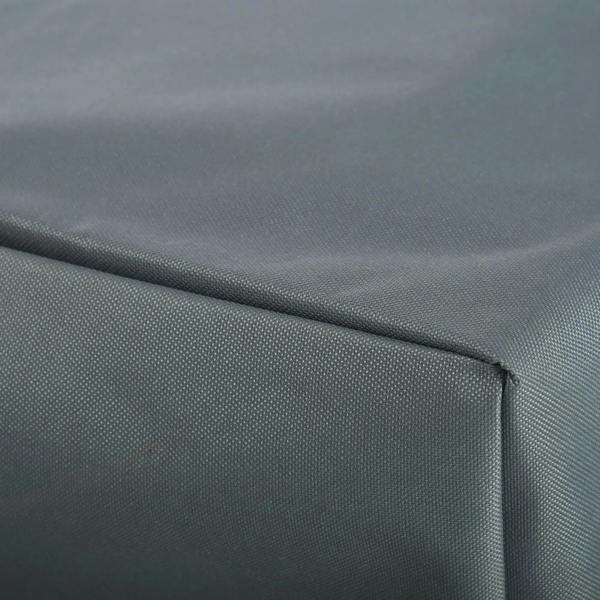 Dark gray oxford fabric patio chair cover texture detail
