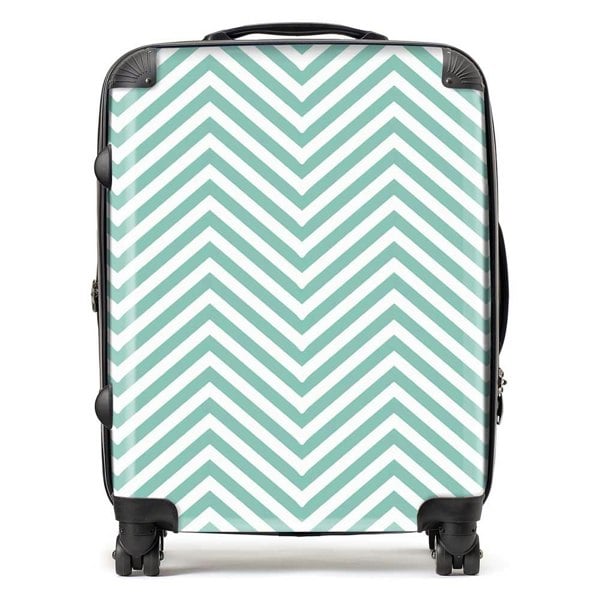 Warren Reed Geometric Chevron Pattern Suitcase