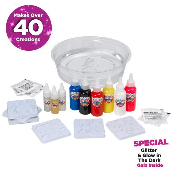 AquaGelz Aqua Gelz Deluxe Playset – Squishy Craft Set with Glitter & Glow Gelz