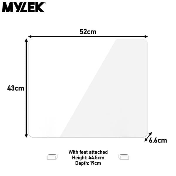 Mylek Radiator Glass Panel Heater White Slimline, Wifi Enabled Smart APP