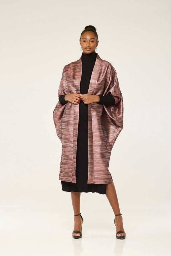 Lioness by TF Sand Storm Midi Kimono Jacket - Rose