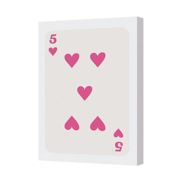 Benjamin Tate Design Contemporary Pink Hearts Canvas Wall Art Print 5 Of Hearts