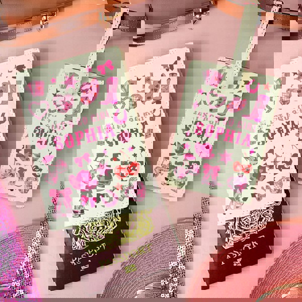 Personalised Memento Company Personalised Cowgirl Passport Holder & Luggage Tag