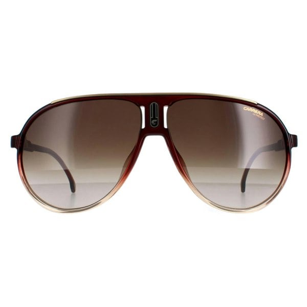Carrera Sunglasses Champion 65/N 7W5/HA Burgundy Shade Brown Gradient