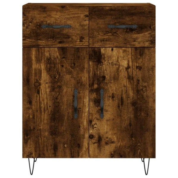 Berkfield Highboard Smoked Oak 69.5x34x180 cm Engineered Wood