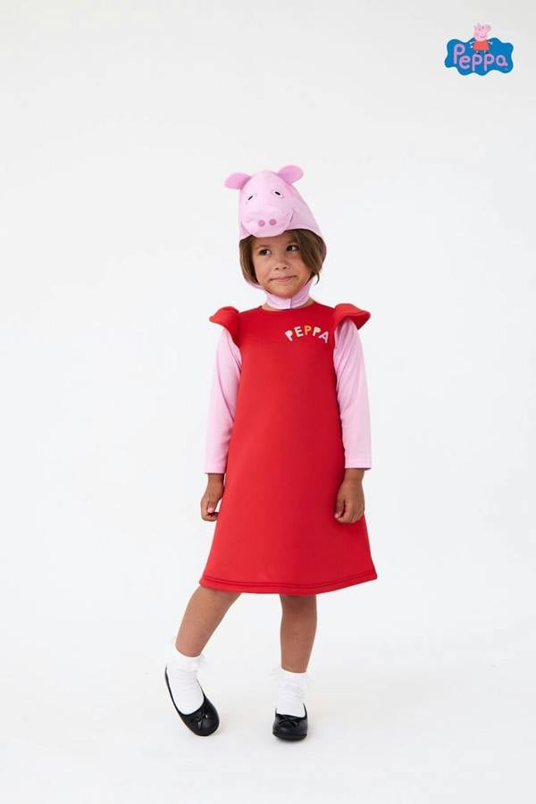 Vanilla Underground Peppa Pig Girls Red Peppa Pig 3D Headpiece 2 Piece Costume