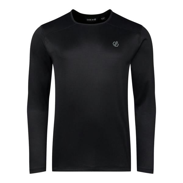 Dare 2B Mens Ventura Grid Crew Neck Fleece Top - Black - 