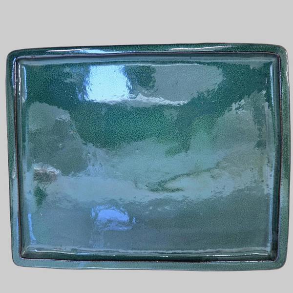 Yorkshire Bonsai 36cm Glazed Bonsai Pot Drip Tray | Rectangle | Dark Green